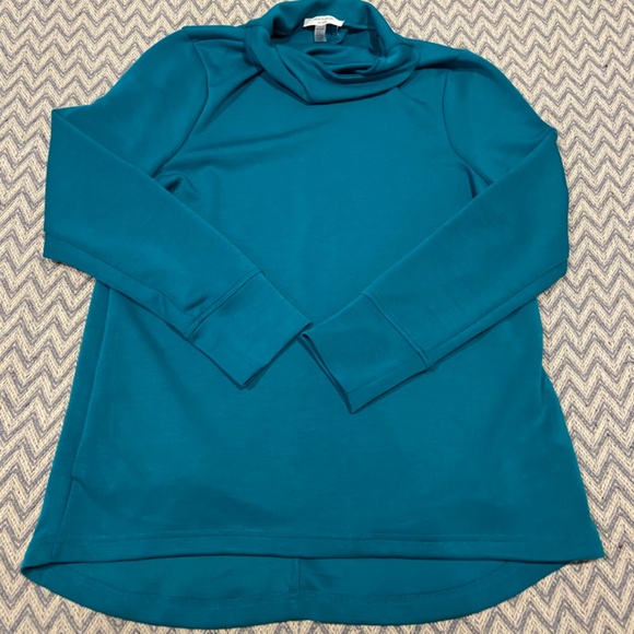 Cable & Gauge Studio Women's Size Medium Lounge Turtleneck Top – Sea Green - Picture 5 of 9